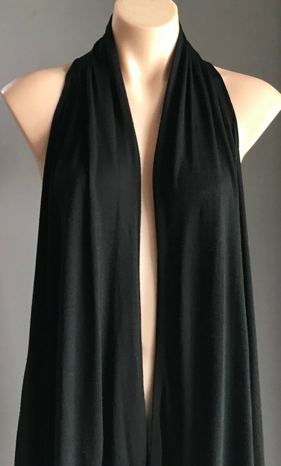 MUSEUM Drape Jacket Vest Black Sleeveless Fringed Asymmetric Hem Sz 1 AU 8 10