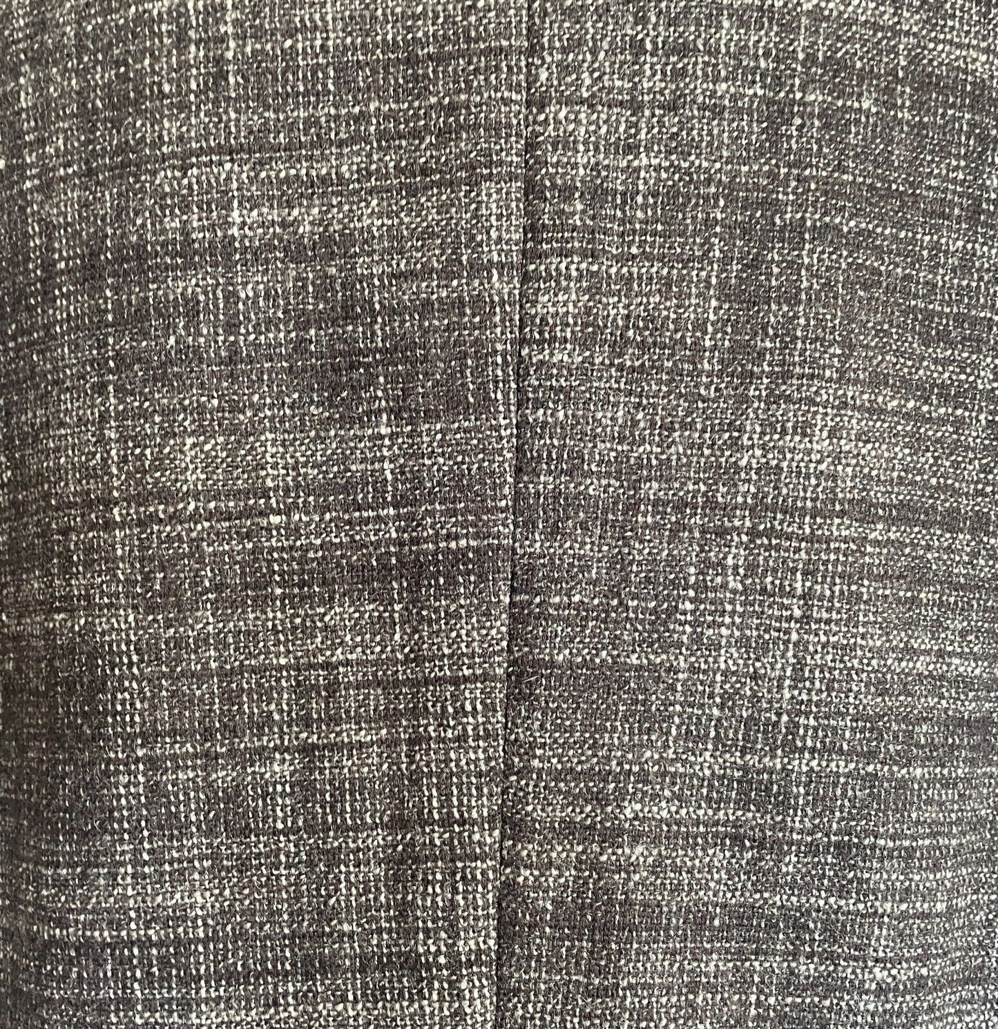 LAUREL Jacket Brown & White Tweed Fabric Long Sleeve Silk Ribbon Trim Size 18