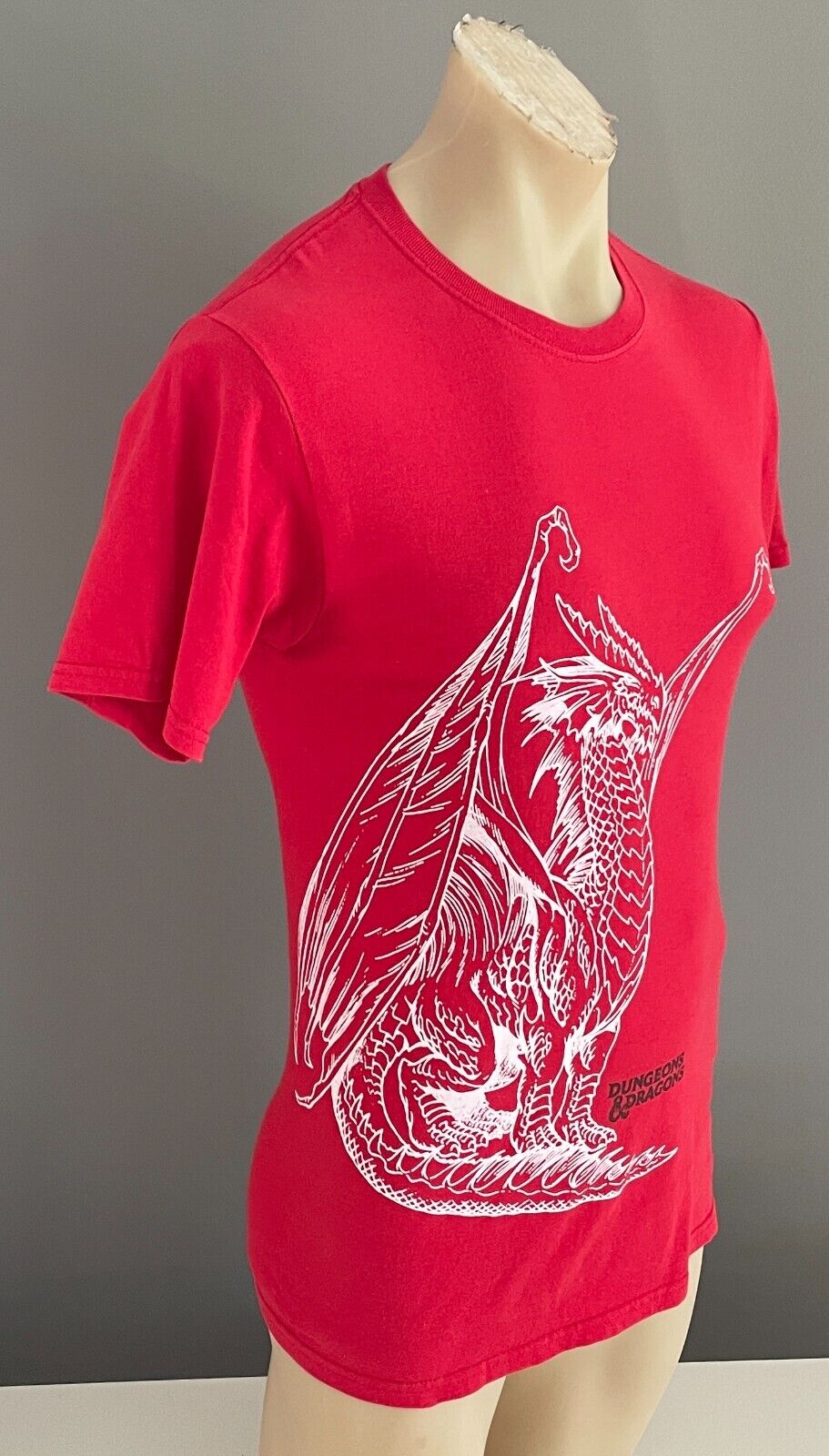 DUNGEONS & DRAGONS T-Shirt Red Short Sleeve Unisex Size S Chest Print 90cm 2018