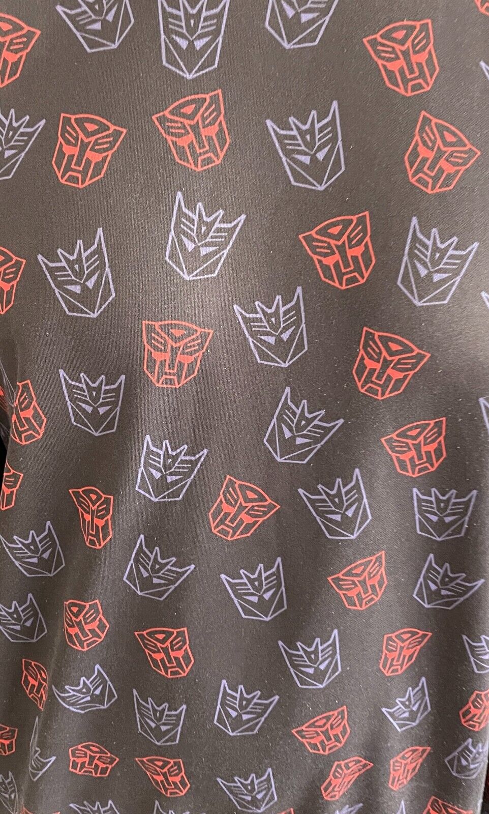 MR GUGU & MISS GO Transformers Mask Fleece Sweatshirt L Brown Mauve Coral NEW