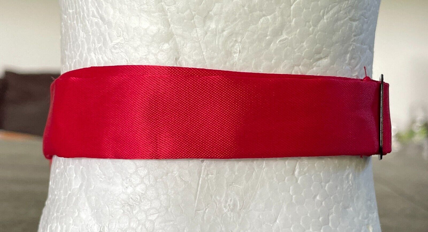 Red Bow Tie Pre-Tied Adjustable Polyester Fabric - Formal Events