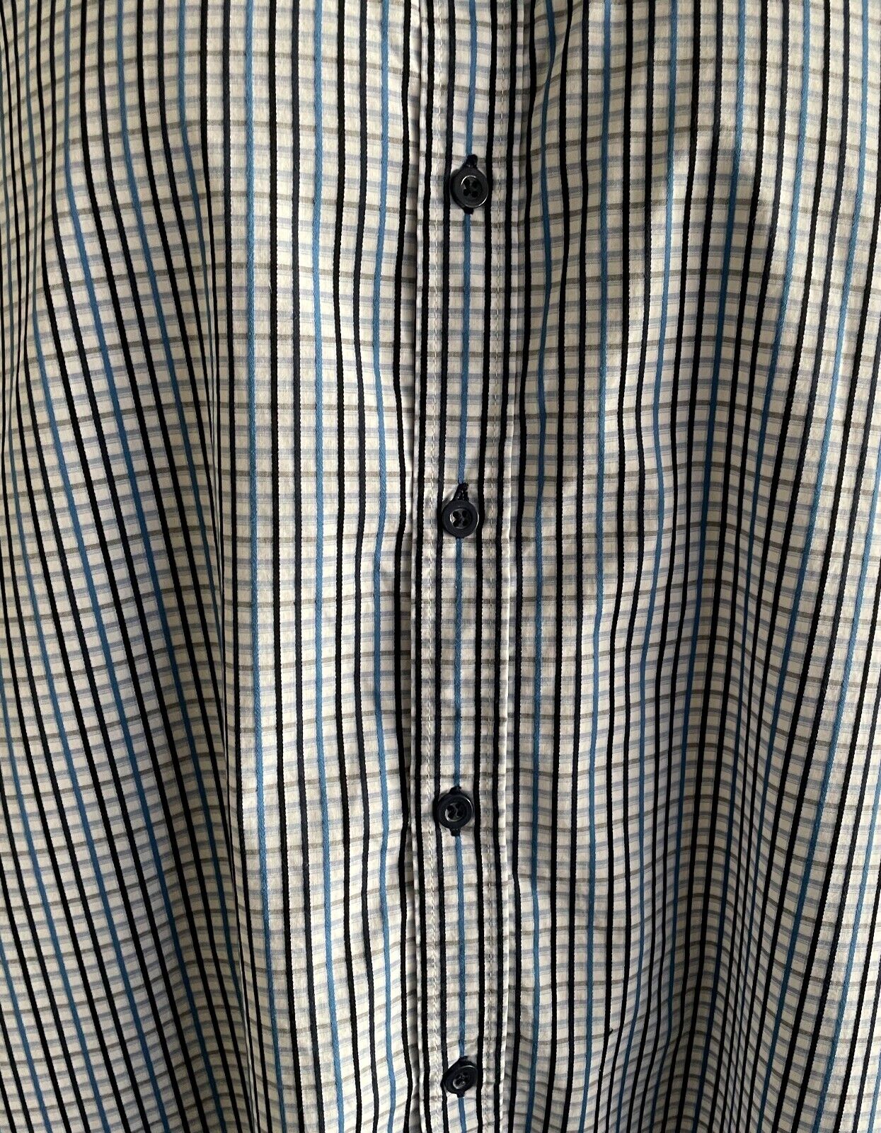 Mens JOHNNY BIGG Shirt Black Blue Grey White Small Check Long Sleeve Plus Sz 8XL