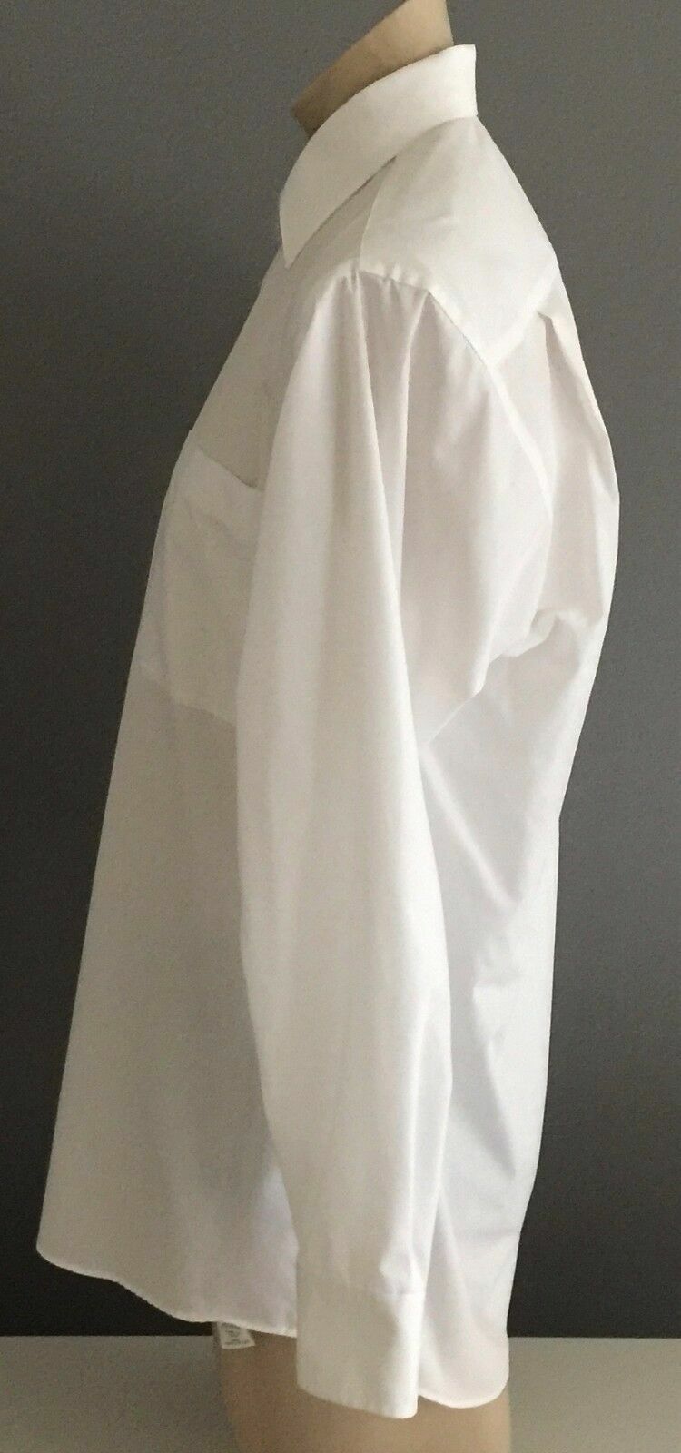 Mens SHIRTMASTER White Shirt Long Sleeve Classic Fit Mens Size 39 Smart Office