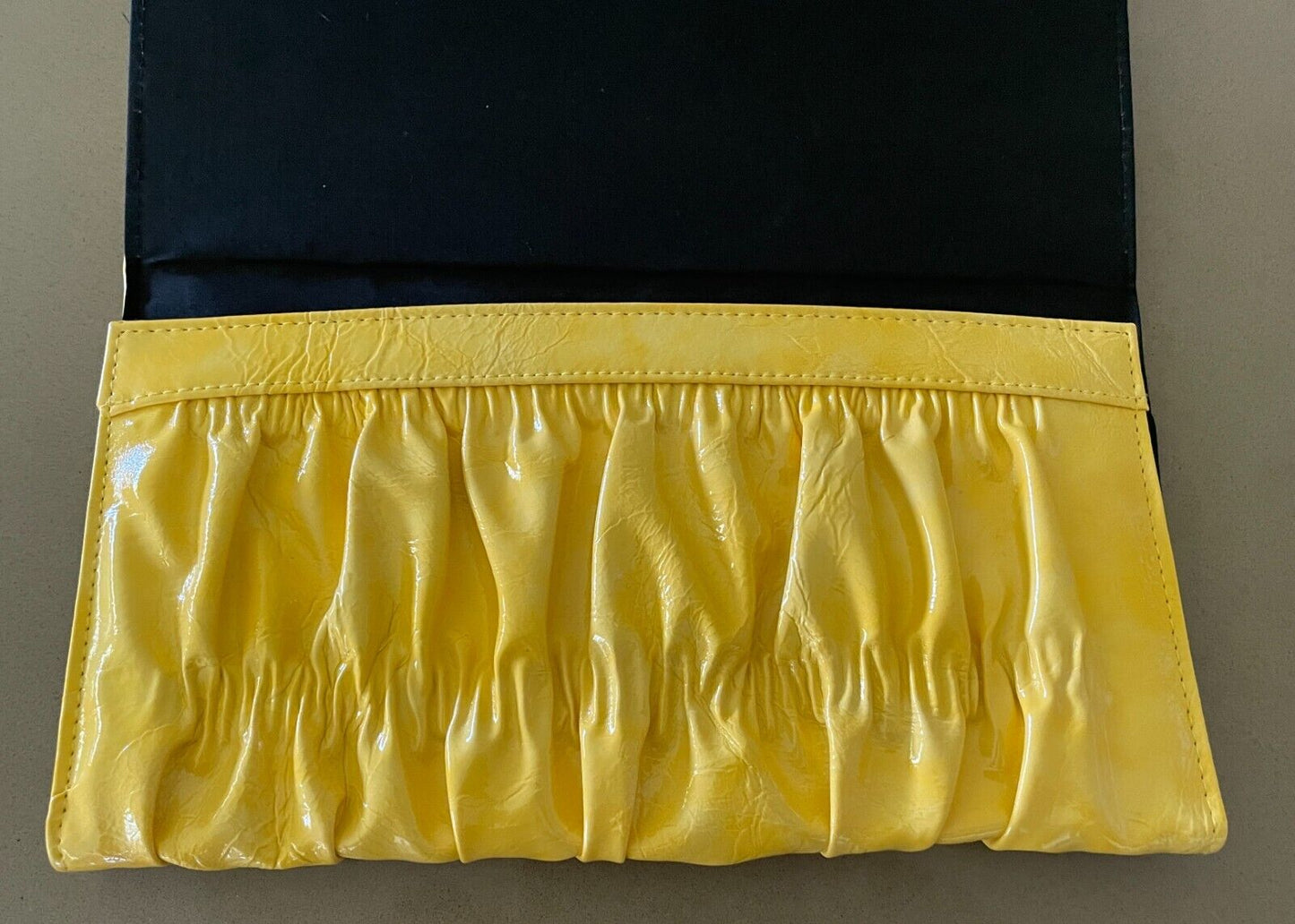 MICHE Patent Yellow  Magnetic Shell Handbag Cover - SHELL ONLY Clutch Bag NEW