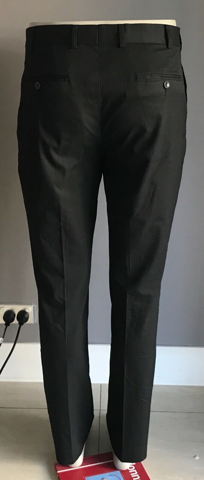 Mens NNT Work Pants Black Straight Leg Full Regular Length Size 92cm 36 cm Waist