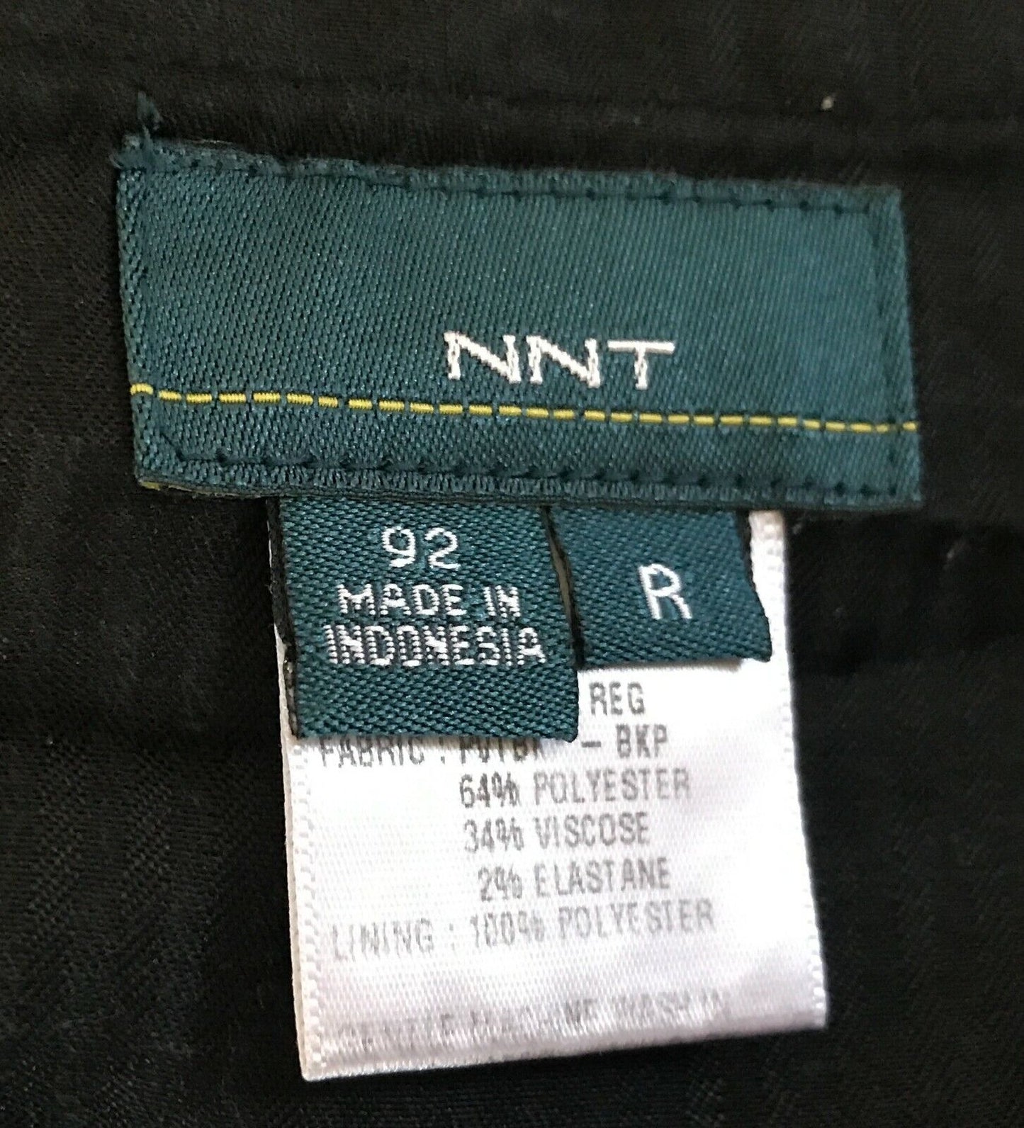 Mens NNT Work Pants Black Straight Leg Full Regular Length Size 92cm 36 cm Waist