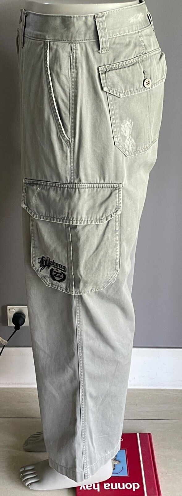 Mens Cargo Pants BILLABONG Light Khaki Full Length Size 36 94cm Waist