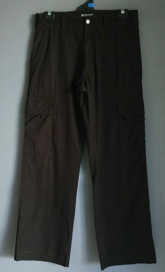 Mens Cargo Pants SISSY BOY Brown Skater Long Shorts Retro Style Size M 32W NEW