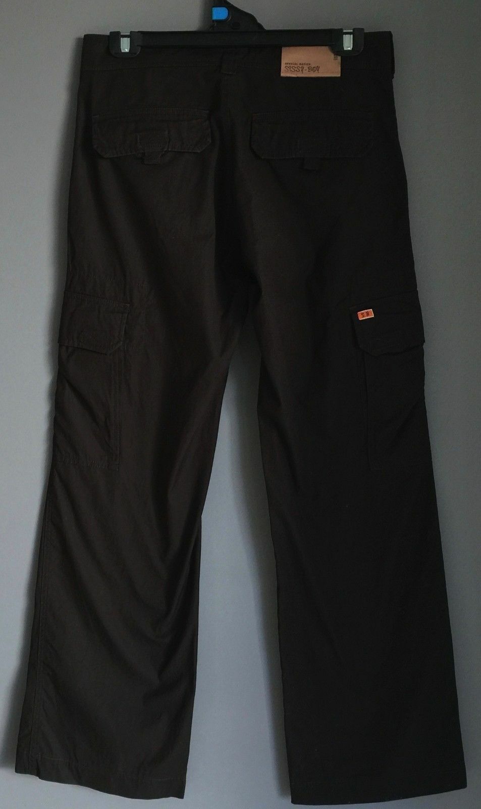 Mens Cargo Pants SISSY BOY Brown Skater Long Shorts Retro Style Size M 32W NEW