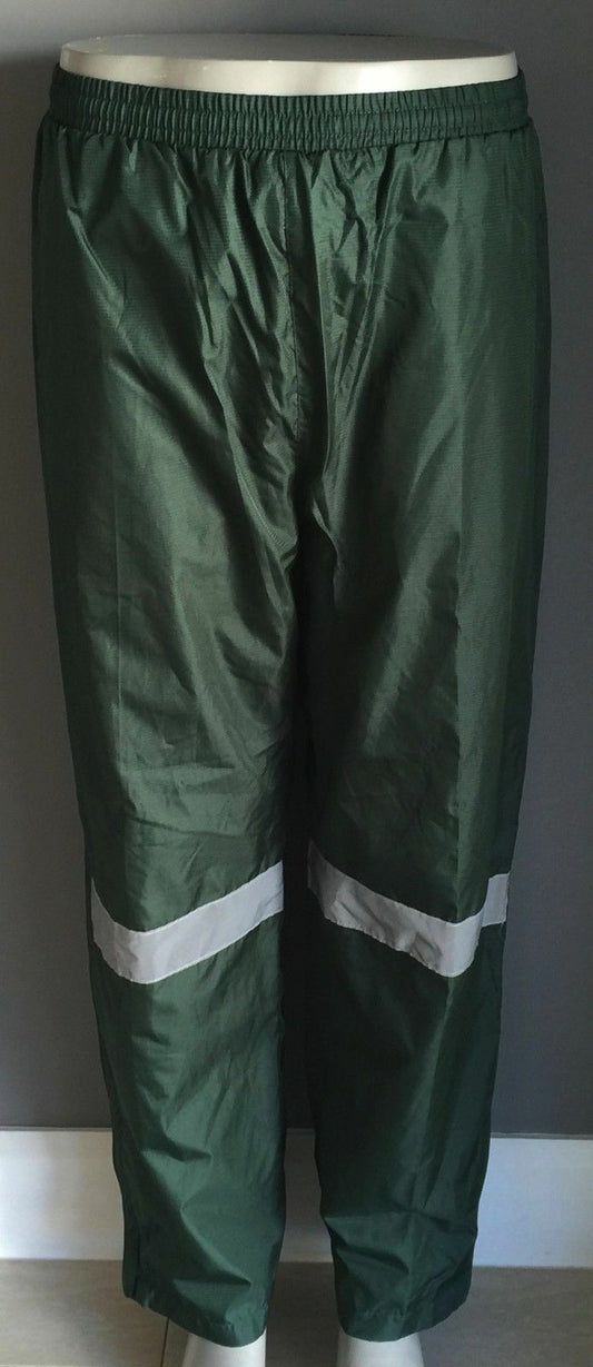 Mens BIZ COLLECTION HiViz Pants Track Green & Silver Loose Fit Polyester Size XL