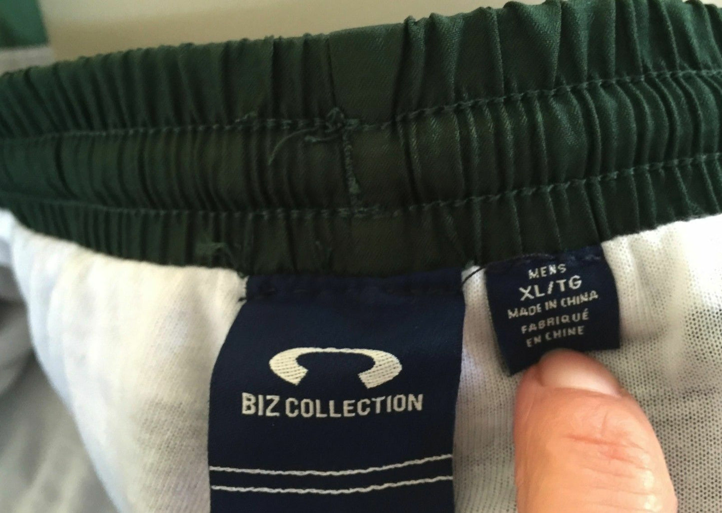 Mens BIZ COLLECTION HiViz Pants Track Green & Silver Loose Fit Polyester Size XL