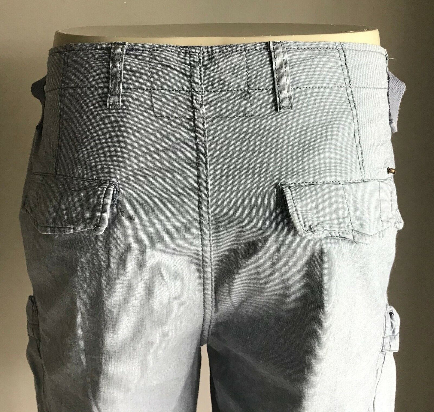 Cargo Shorts YD Blue Casual Side Pockets Mid Length Mens Size 38