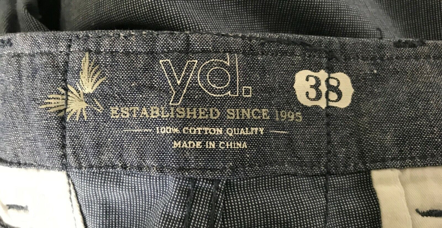 Cargo Shorts YD Blue Casual Side Pockets Mid Length Mens Size 38