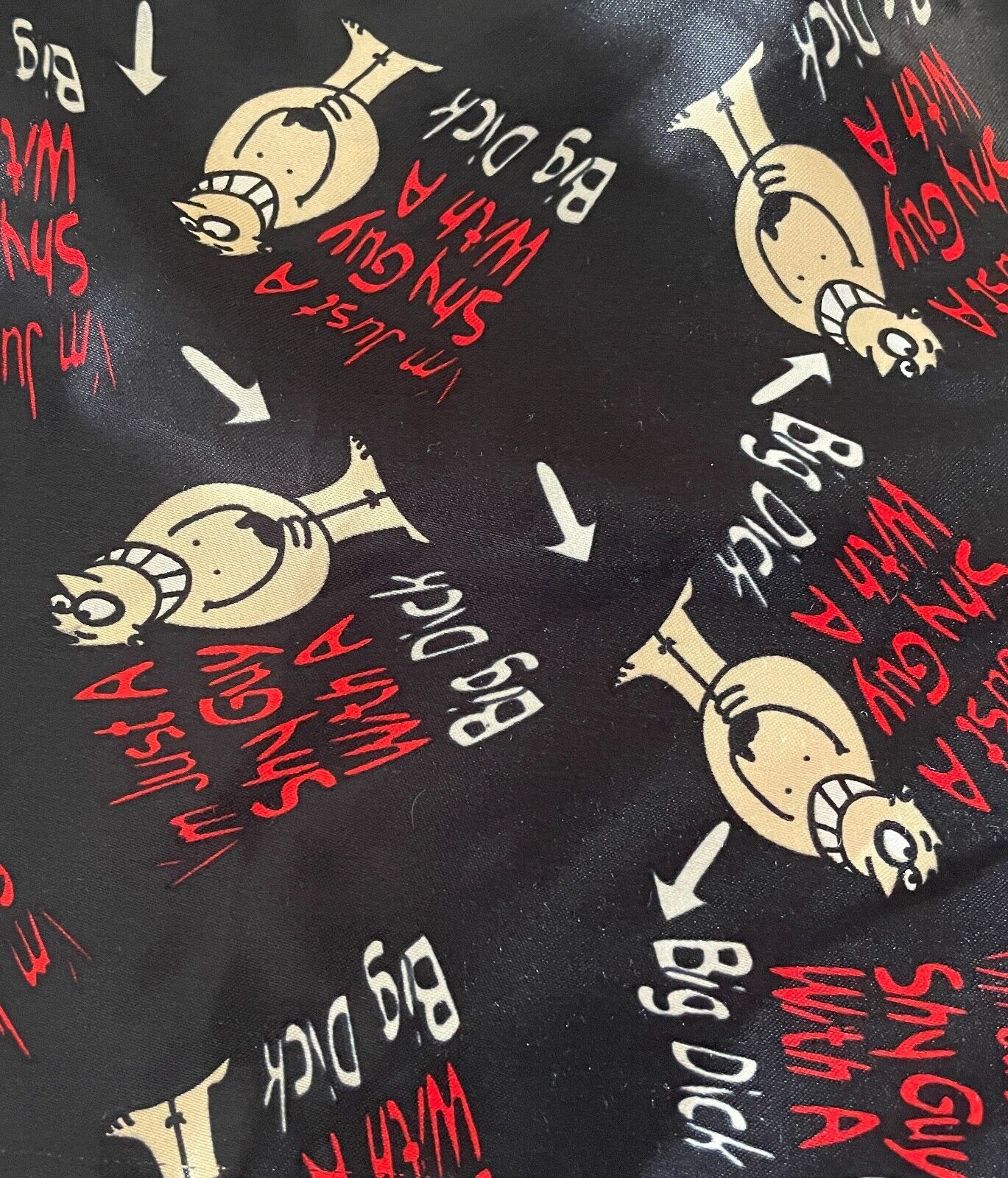 THE SKANSEN TEE SHIRT COMPANY Boxer Shorts 1990s Naughty Print Black Novelty PJ