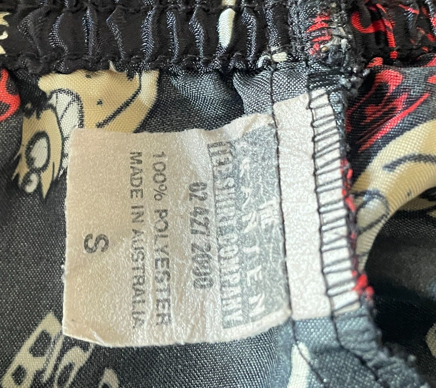 THE SKANSEN TEE SHIRT COMPANY Boxer Shorts 1990s Naughty Print Black Novelty PJ