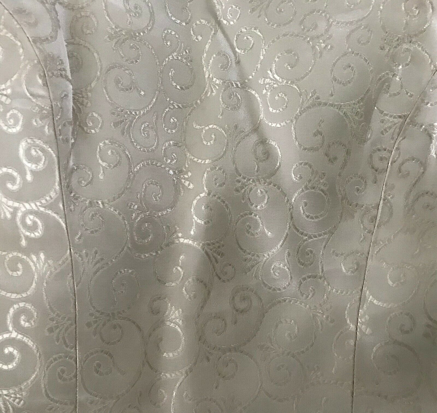 Formal Corset Top Cream Baroque Brocade Jacquard  Vest Style Top Ladies Size 10