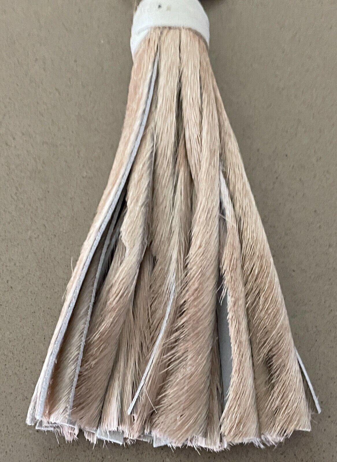 MOOI Beige Pony Hair Large Tassel Use as a Keyring OR Hang Bag Purse Belt NEW