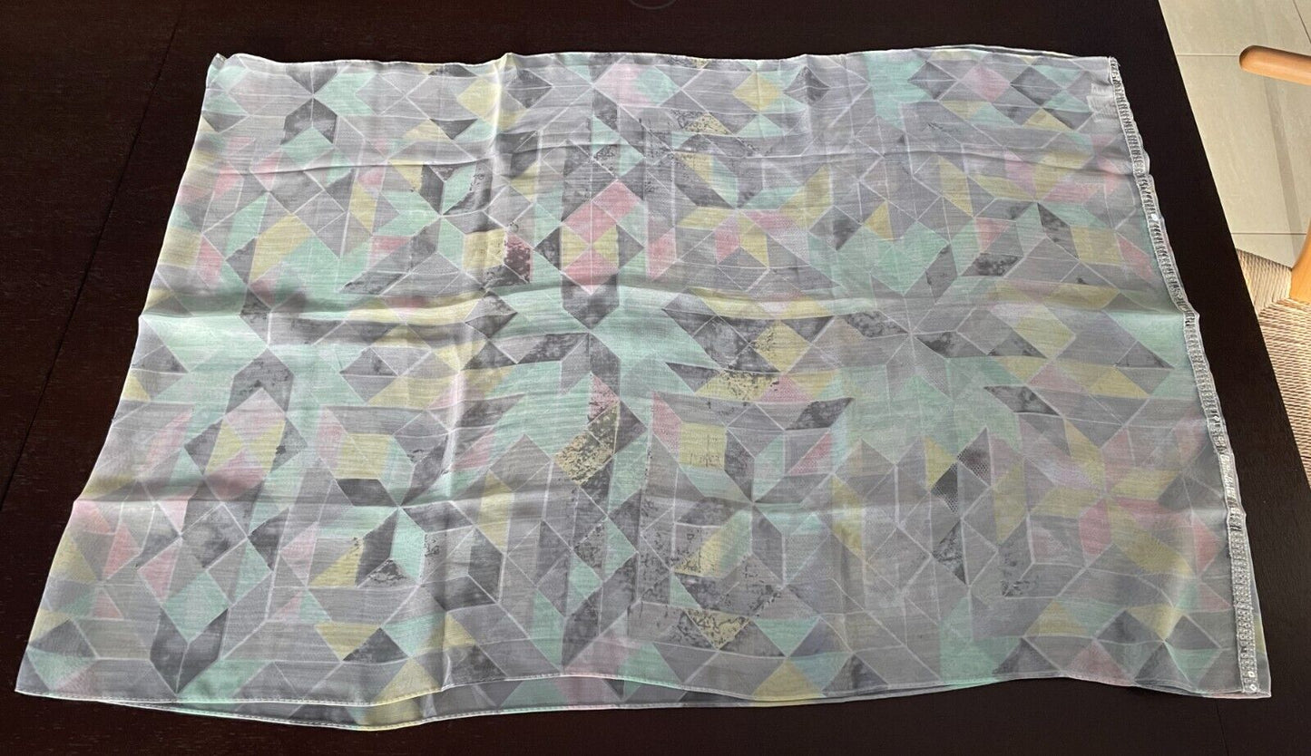 Infinity Scarf DAMART Snood Pastel Multicolour Polyester Silver Sequin Trim Neck