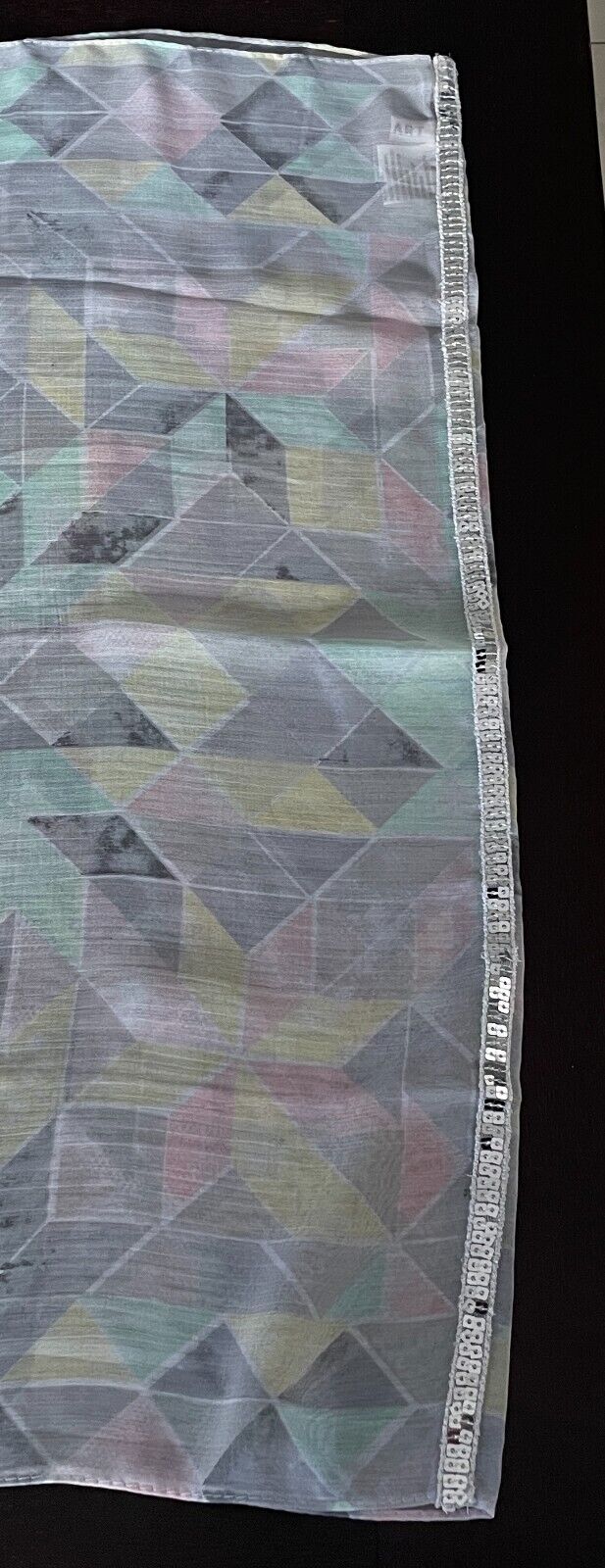 Infinity Scarf DAMART Snood Pastel Multicolour Polyester Silver Sequin Trim Neck