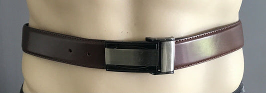 BUCKLE 1922 LEATHER Belt Tan Dress w Auto Buckle Mens Size 36 92cm Waist