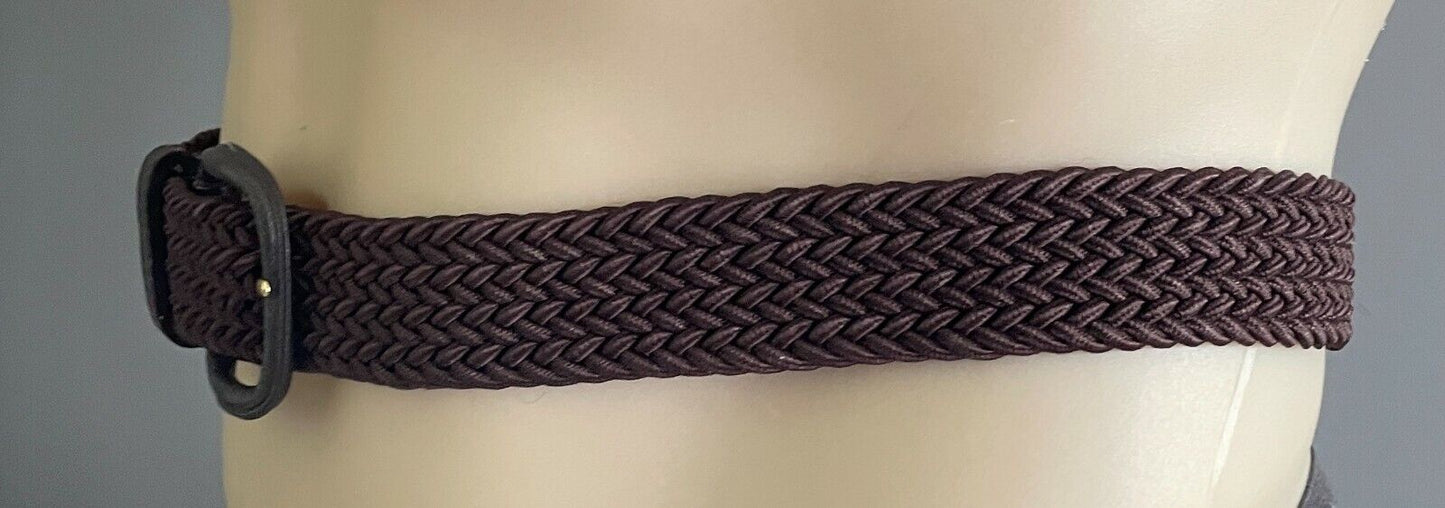 Unisex Belt Brown 3cm Wide Woven Elastic 139cm Long NEW