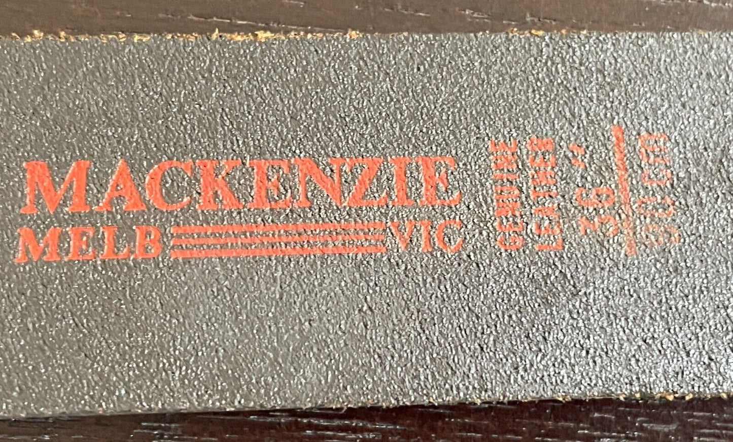 Mens Belt MACKENZIE Brown Boy Scouts "Be Prepared" Size 36 90cm Waist Vintage