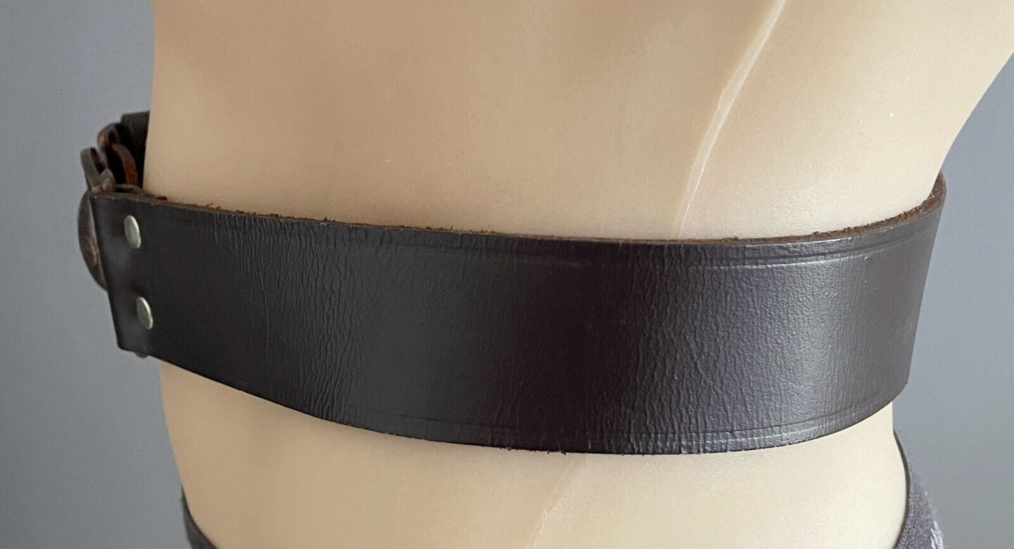 Mens Belt MACKENZIE Brown Boy Scouts "Be Prepared" Size 36 90cm Waist Vintage