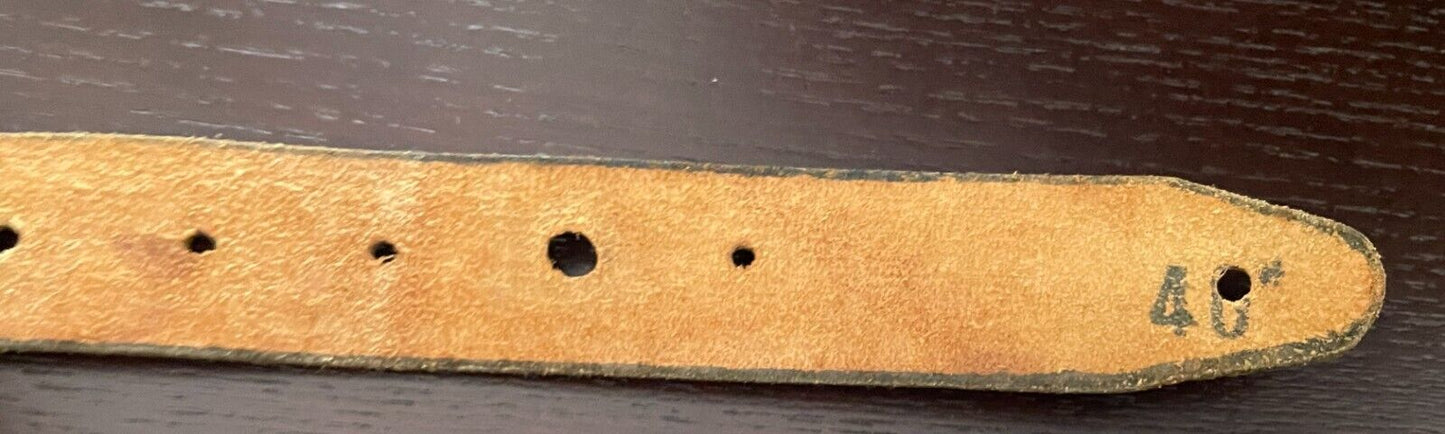 JUST JEANS Mens LEATHER Belt Etched Tan Western Cowboy Removable Sz 40 3cm Wide