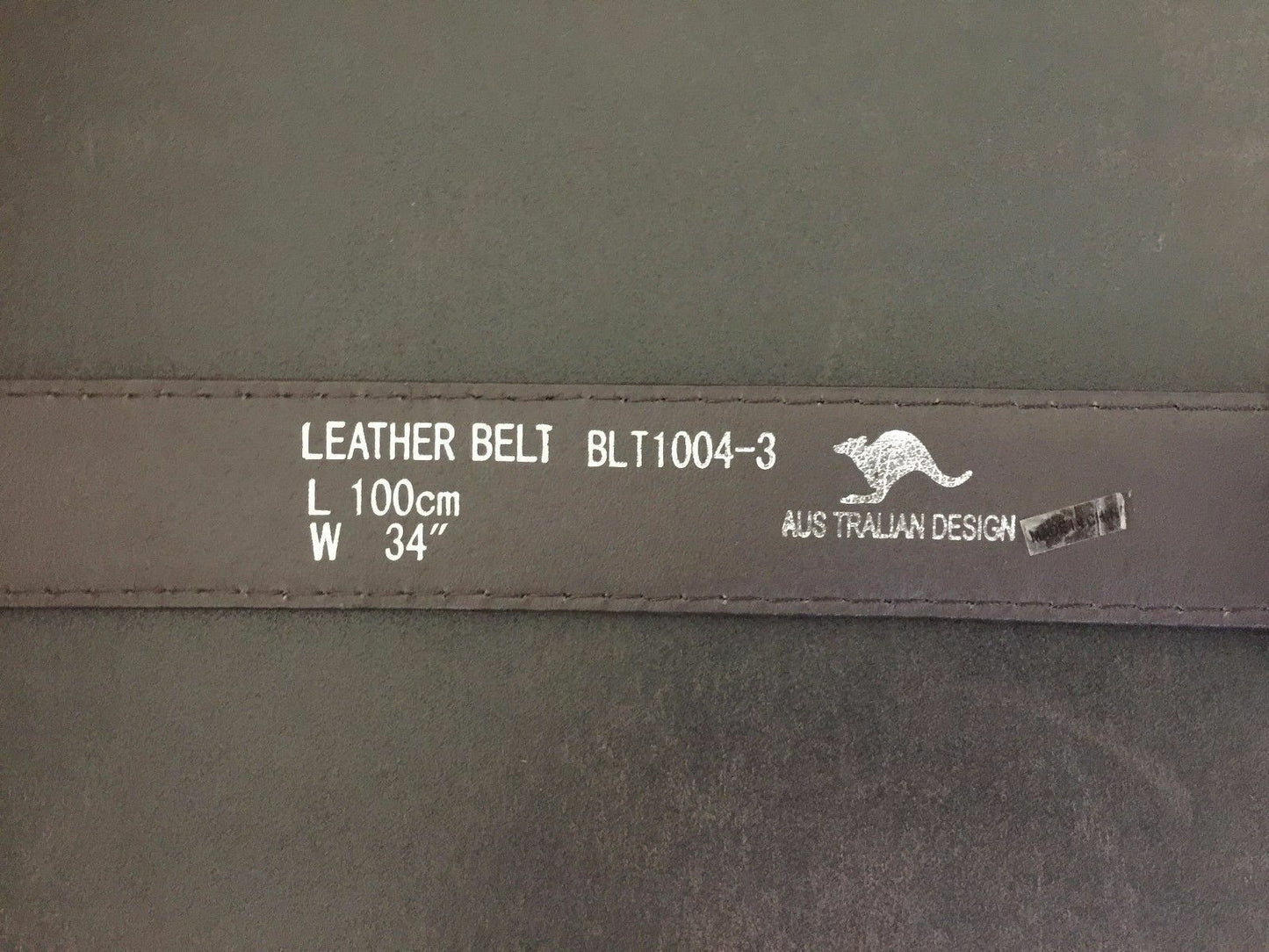 Mens LEATHER Belt Brown Crocodile Print Silver Metal Pin Buckle 100 cm 34cm