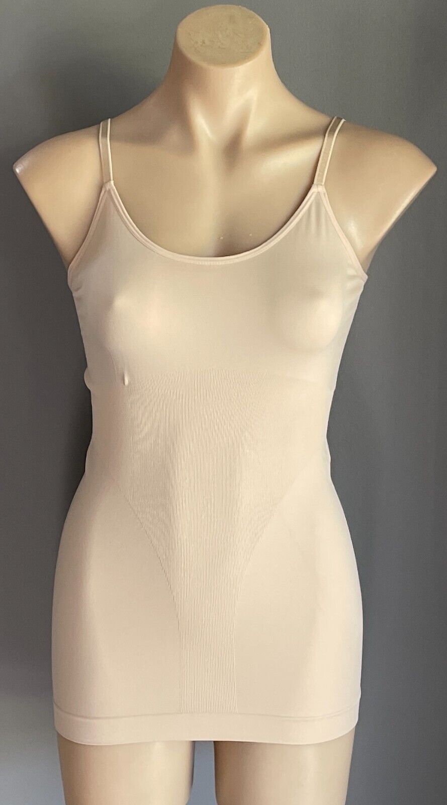ShapeWear Tank TOP Nude Seamless Shaping Sleeveless Style Cami Camisole Size 14
