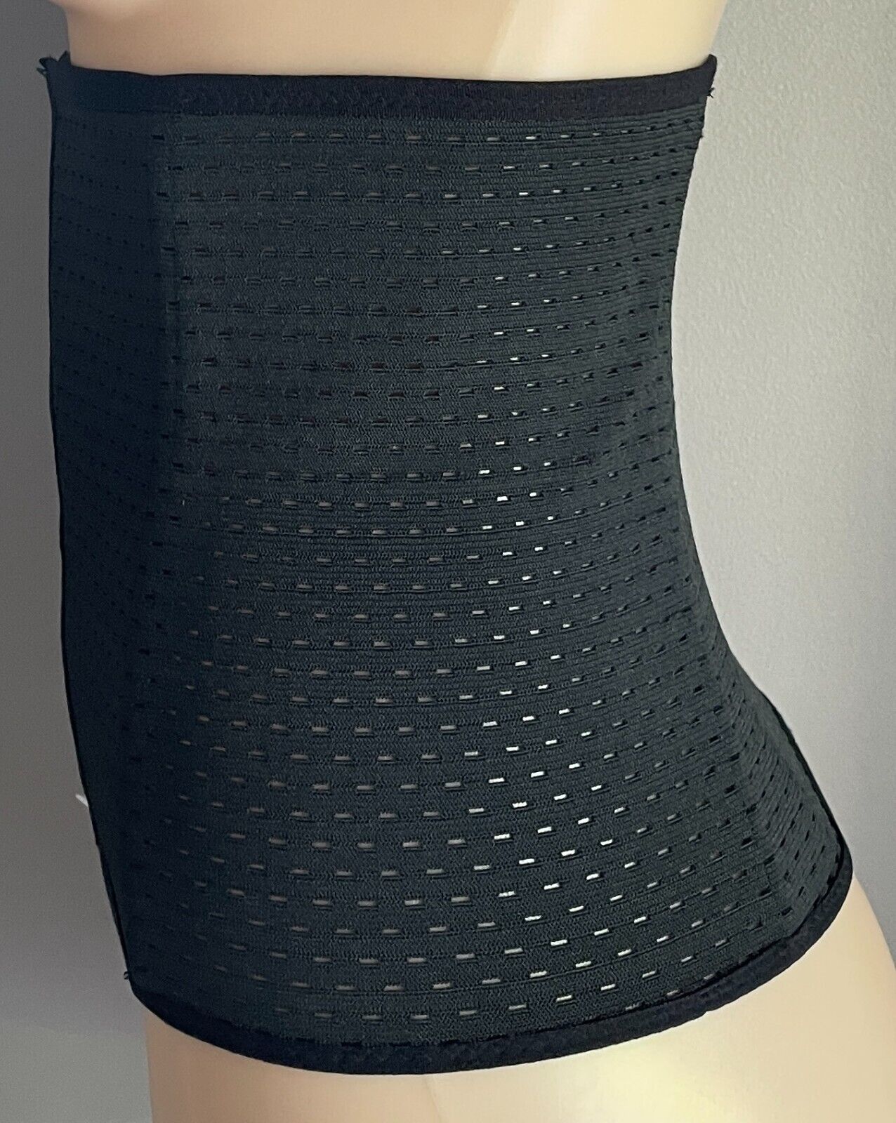 ShapeWear Waist Trainer Black Elasticised Hook & Eye Adjustable Cincher Sz XXL