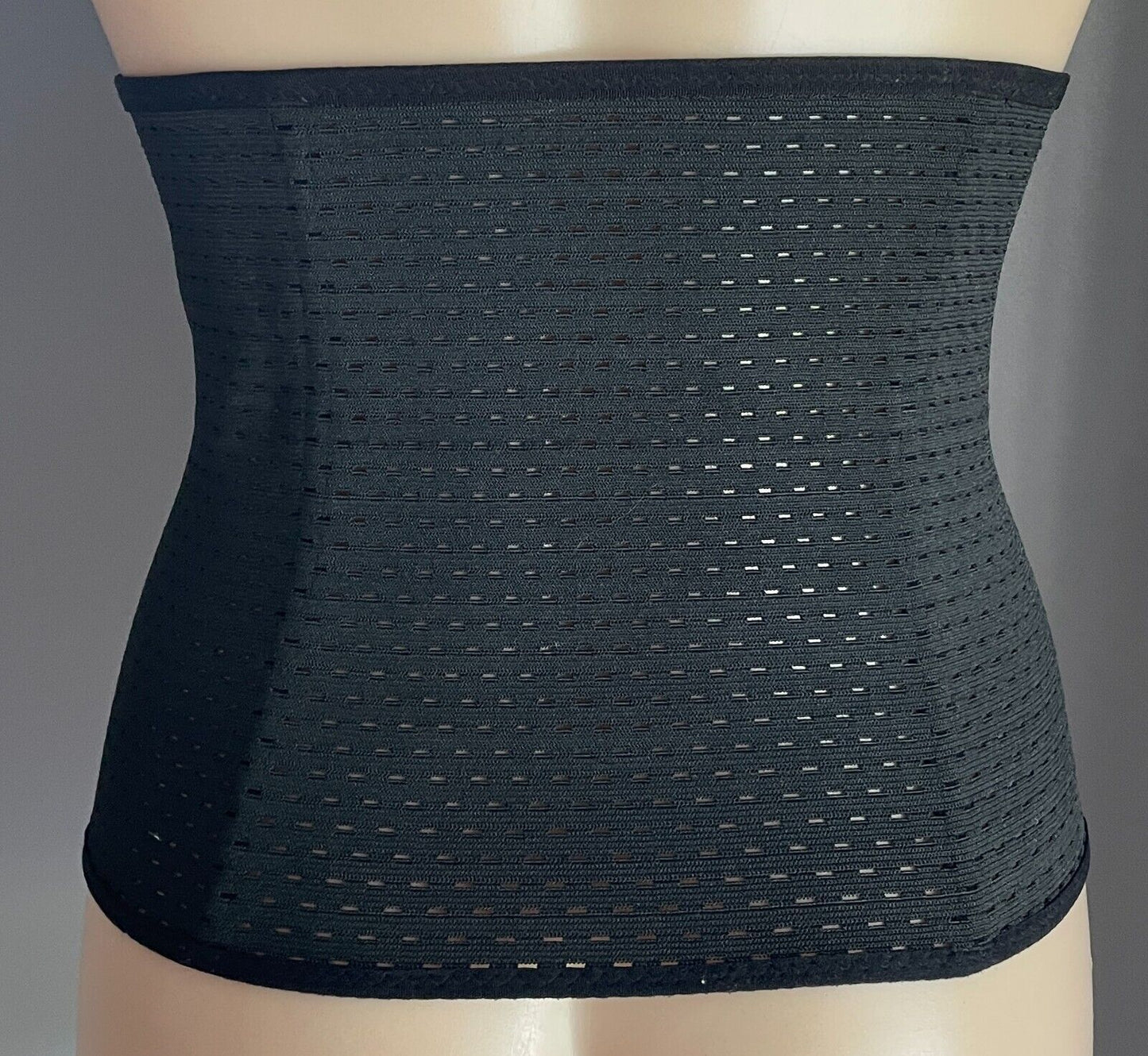ShapeWear Waist Trainer Black Elasticised Hook & Eye Adjustable Cincher Sz XXL