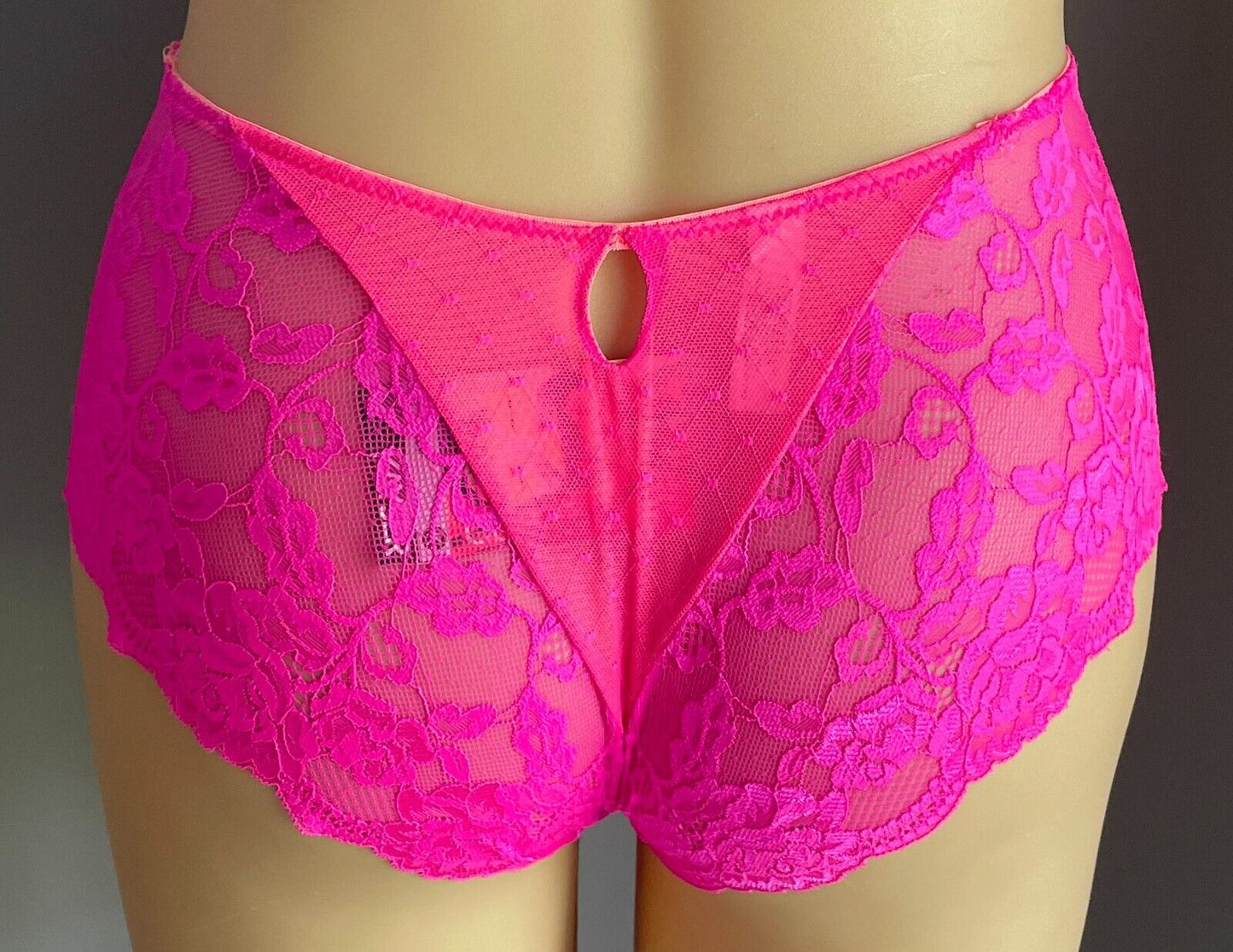 2 X KAYSER Bikini Briefs "Curve It Up" Pink Orange Trim Panties ONLY Size 18 NEW