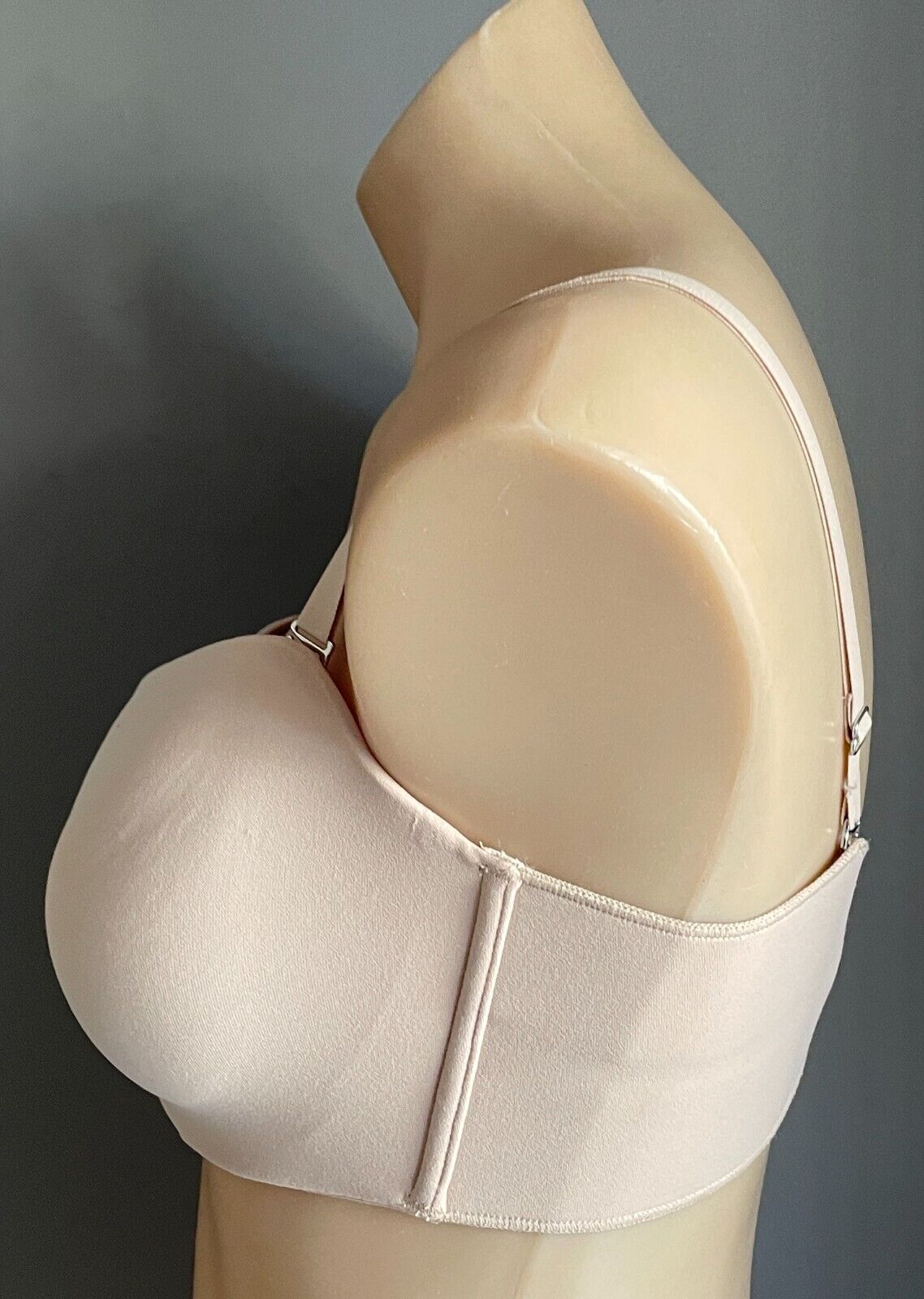 KAYSER Bra 14C Underwire Beige Moulded Smooth Cups 4 Way Convertible Strap 14 C