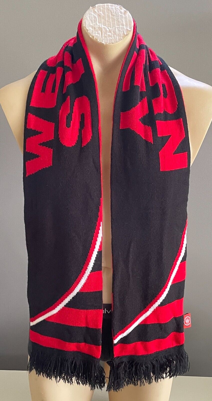 Fan Scarf WESTERN SYDNEY WANDERERS FC Knit Fringed Rectangle Football Soccer NEW