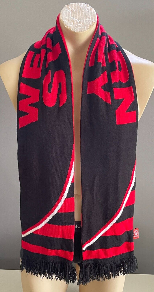 Fan Scarf WESTERN SYDNEY WANDERERS FC Knit Fringed Rectangle Football Soccer NEW