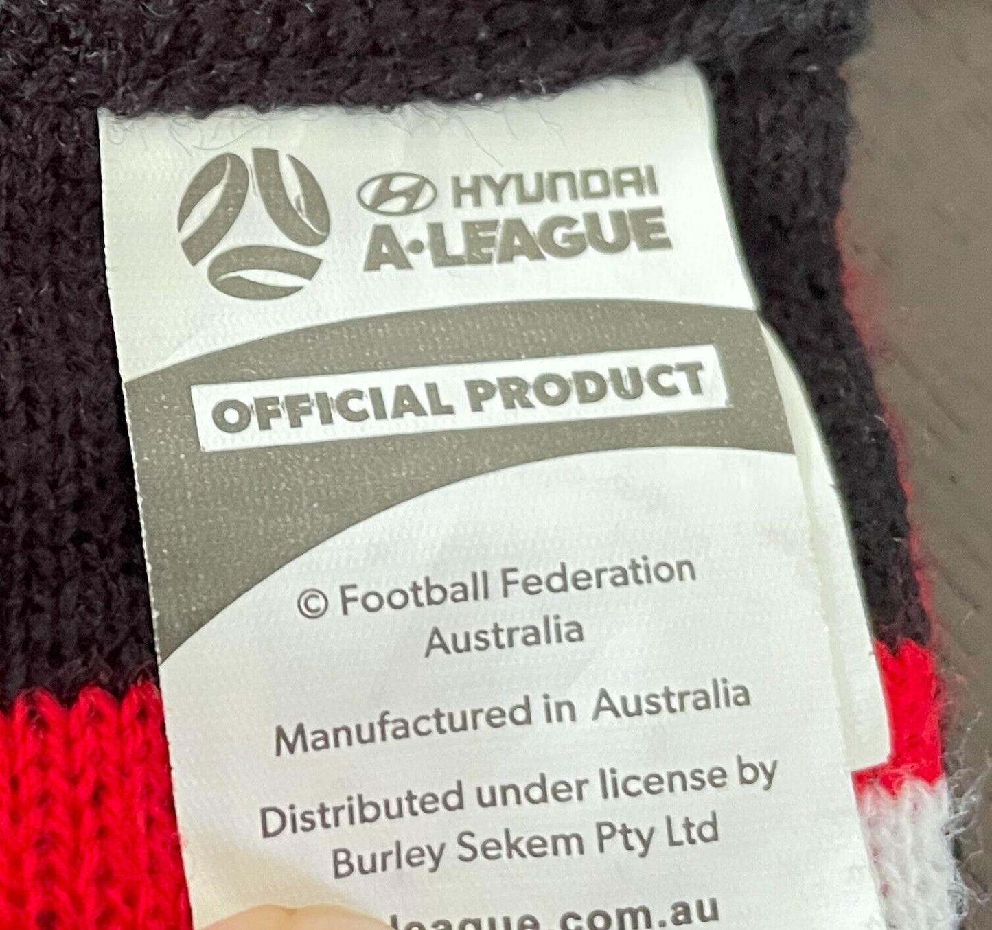 Fan Scarf WESTERN SYDNEY WANDERERS FC Knit Fringed Rectangle Football Soccer NEW