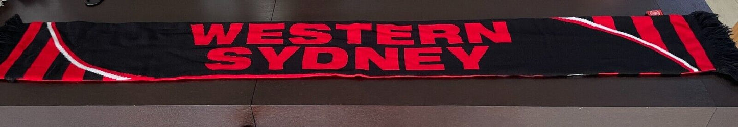 Fan Scarf WESTERN SYDNEY WANDERERS FC Knit Fringed Rectangle Football Soccer NEW