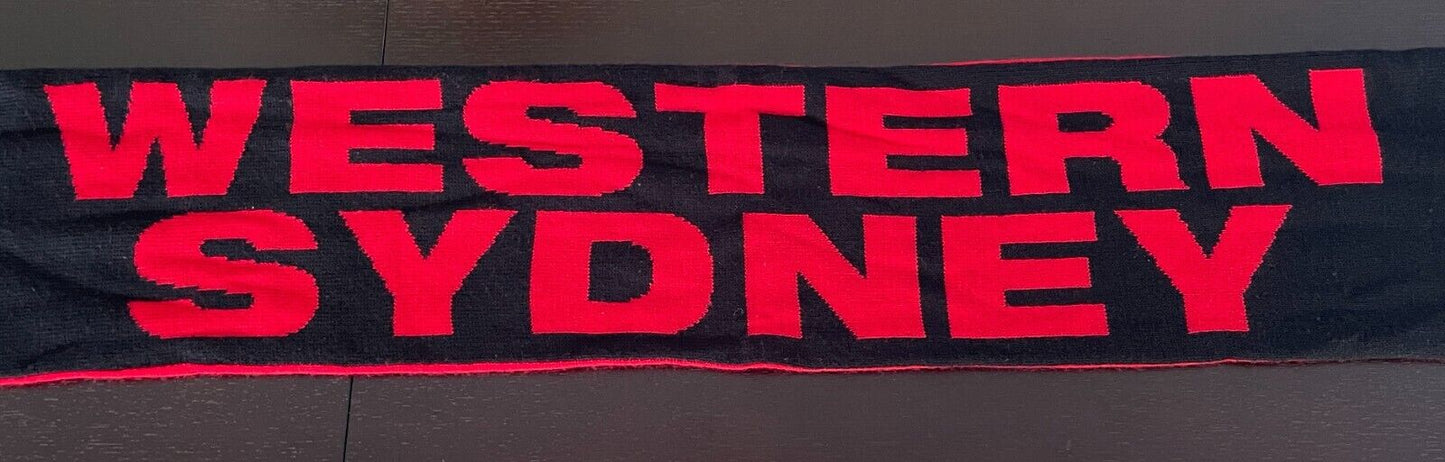 Fan Scarf WESTERN SYDNEY WANDERERS FC Knit Fringed Rectangle Football Soccer NEW