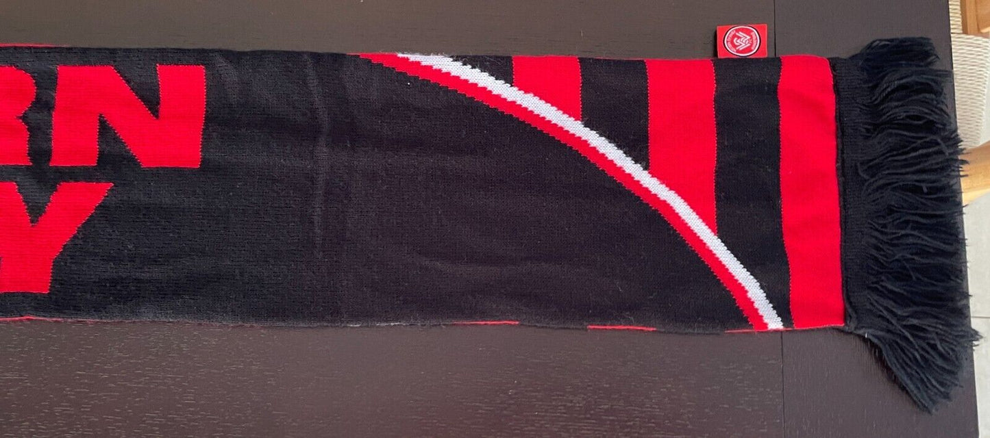 Fan Scarf WESTERN SYDNEY WANDERERS FC Knit Fringed Rectangle Football Soccer NEW