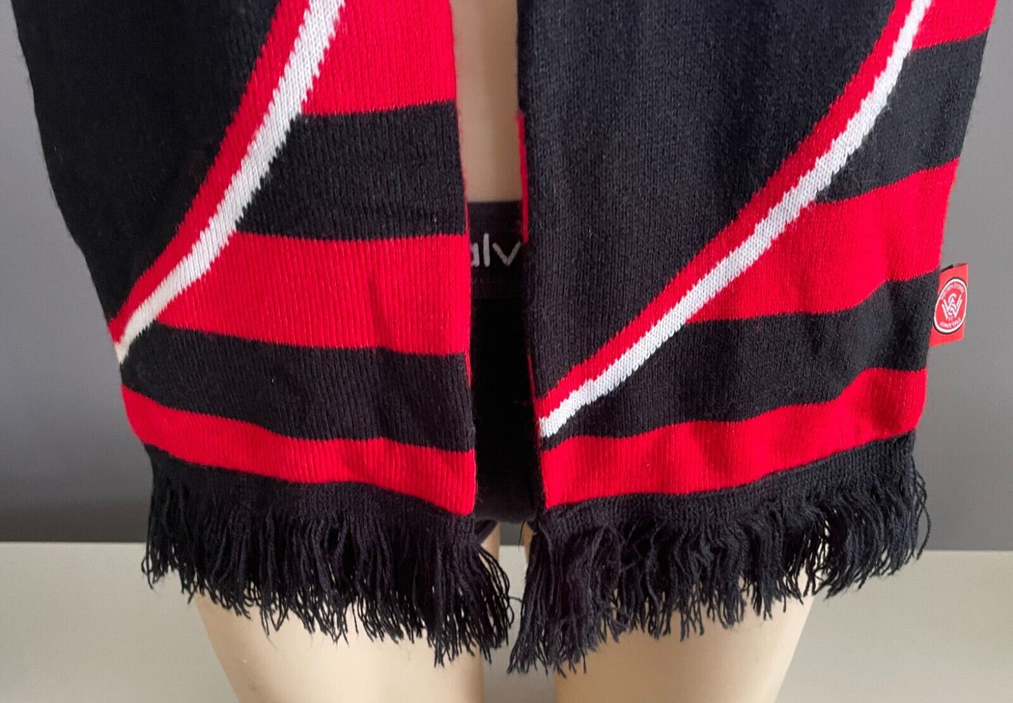 Fan Scarf WESTERN SYDNEY WANDERERS FC Knit Fringed Rectangle Football Soccer NEW