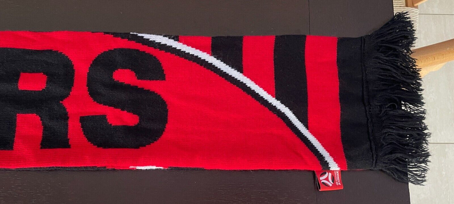Fan Scarf WESTERN SYDNEY WANDERERS FC Knit Fringed Rectangle Football Soccer NEW