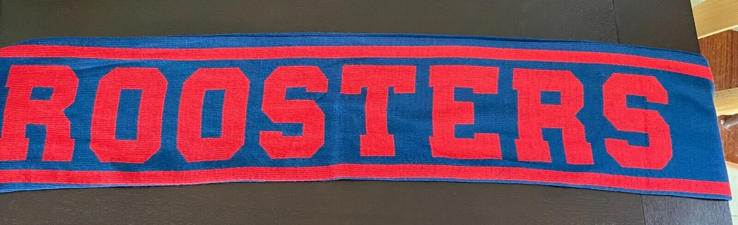 Fan Scarf SYDNEY ROOSTERS NRL Supporter Football Footy Navy Blue Red Knit Fringe