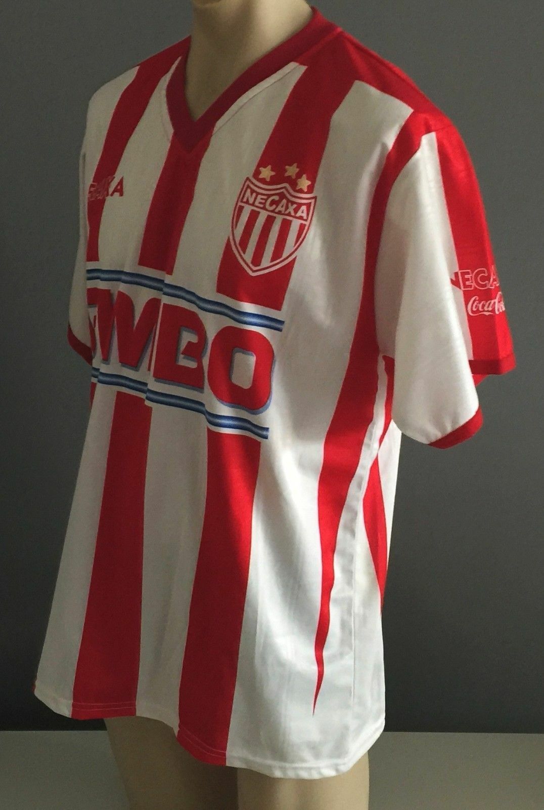 Fan Jersey NECAXA XL Mexican Soccer Football Authentica BIMBO Victoria RAYOS T