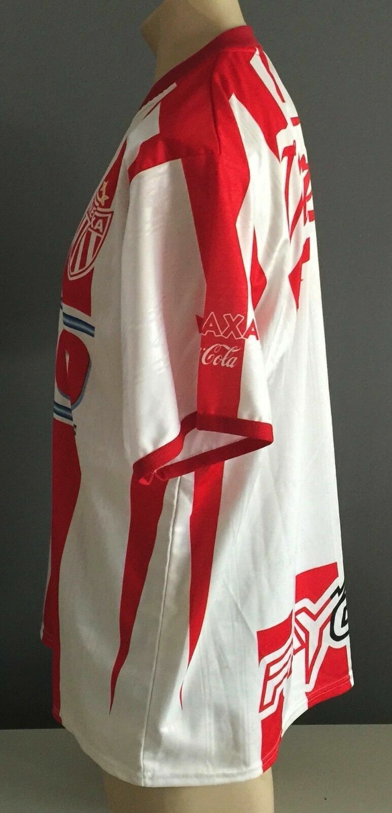 Fan Jersey NECAXA XL Mexican Soccer Football Authentica BIMBO Victoria RAYOS T