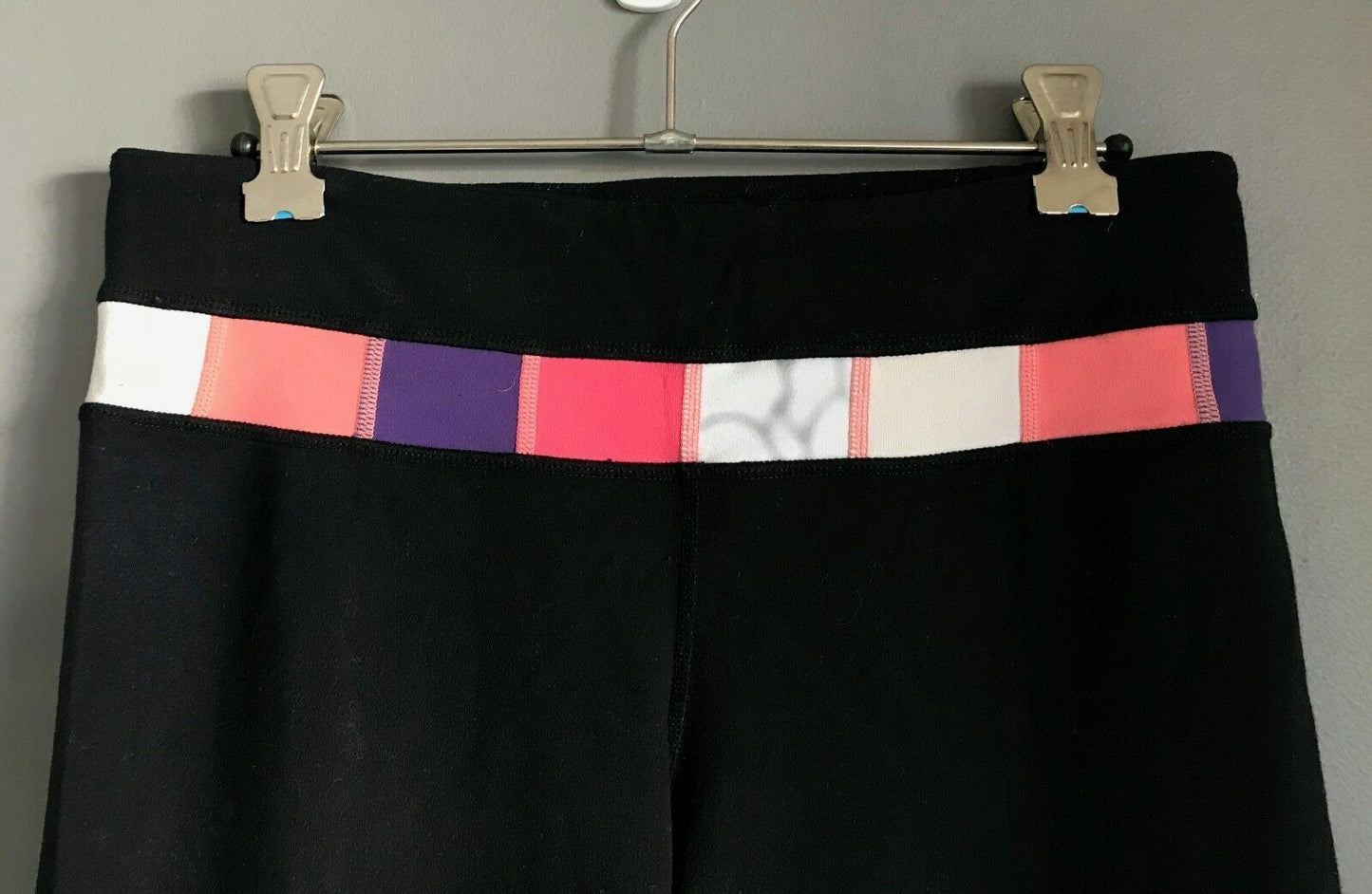 LULULEMON Leggings Black Straight 3/4 Length Sz 6 AU 10 Gym Activewear Pants