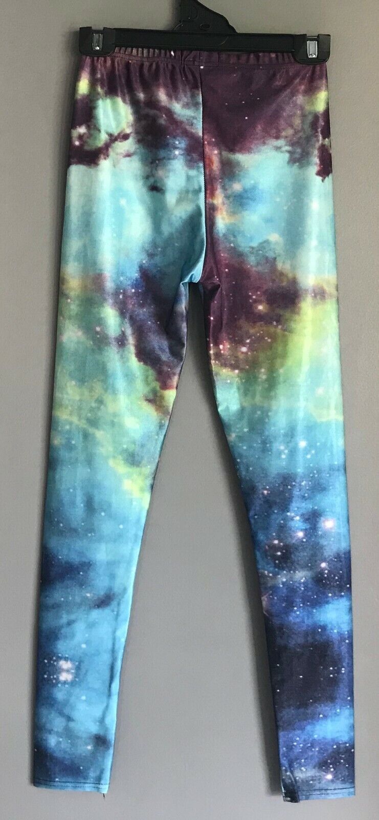 Leggings LOTUS "Galaxy" Print Teal Stretch Sz M Sports Gym Yoga Activewear Pants