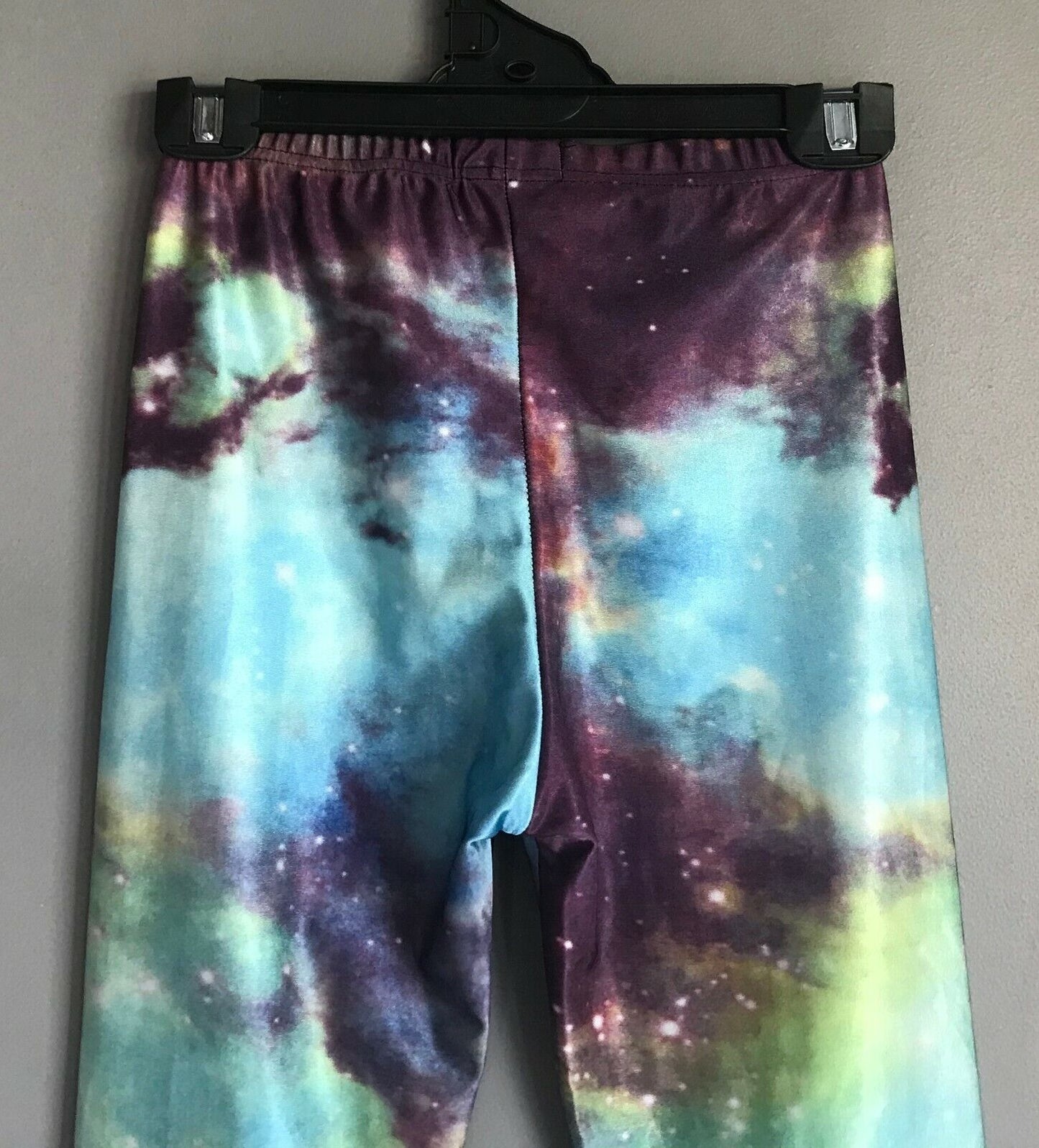 Leggings LOTUS "Galaxy" Print Teal Stretch Sz M Sports Gym Yoga Activewear Pants