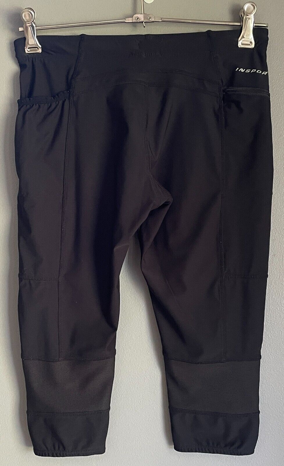 INSPORT ATHLETIC Running Black 3/4 Tights Gym Sports Size 10 Activewear