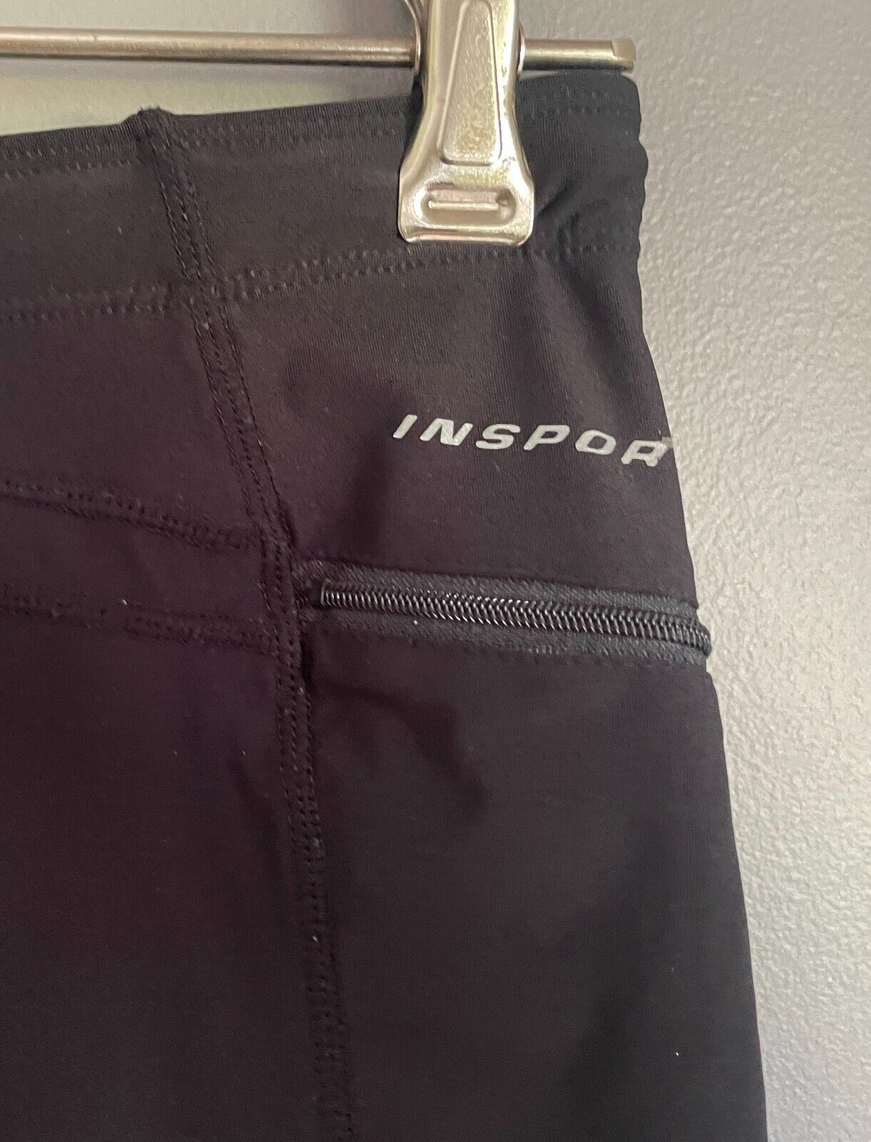 INSPORT ATHLETIC Running Black 3/4 Tights Gym Sports Size 10 Activewear